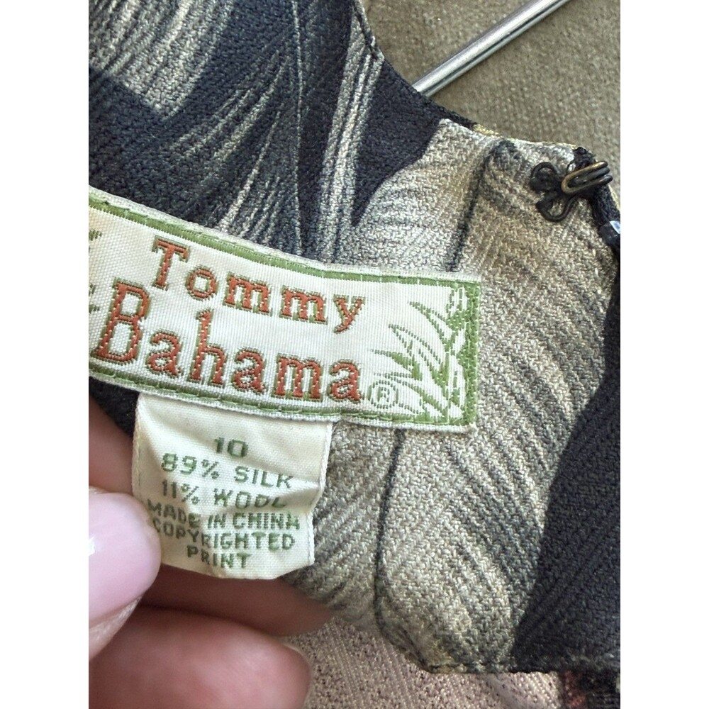 Vintage Tommy Bahama Silk wool blend Floral Hawaiian dress Tropical vacation - Picture 3 of 4